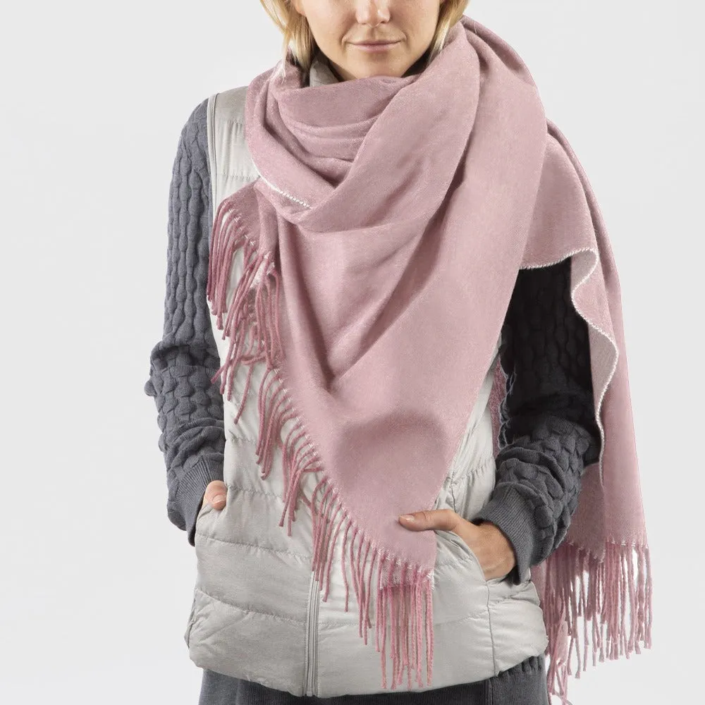 Women's Recycled Scarf with Fringe