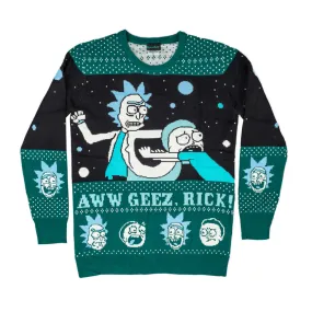 Women's Rick and Morty Aww Geez, Rick Ugly Christmas Sweater