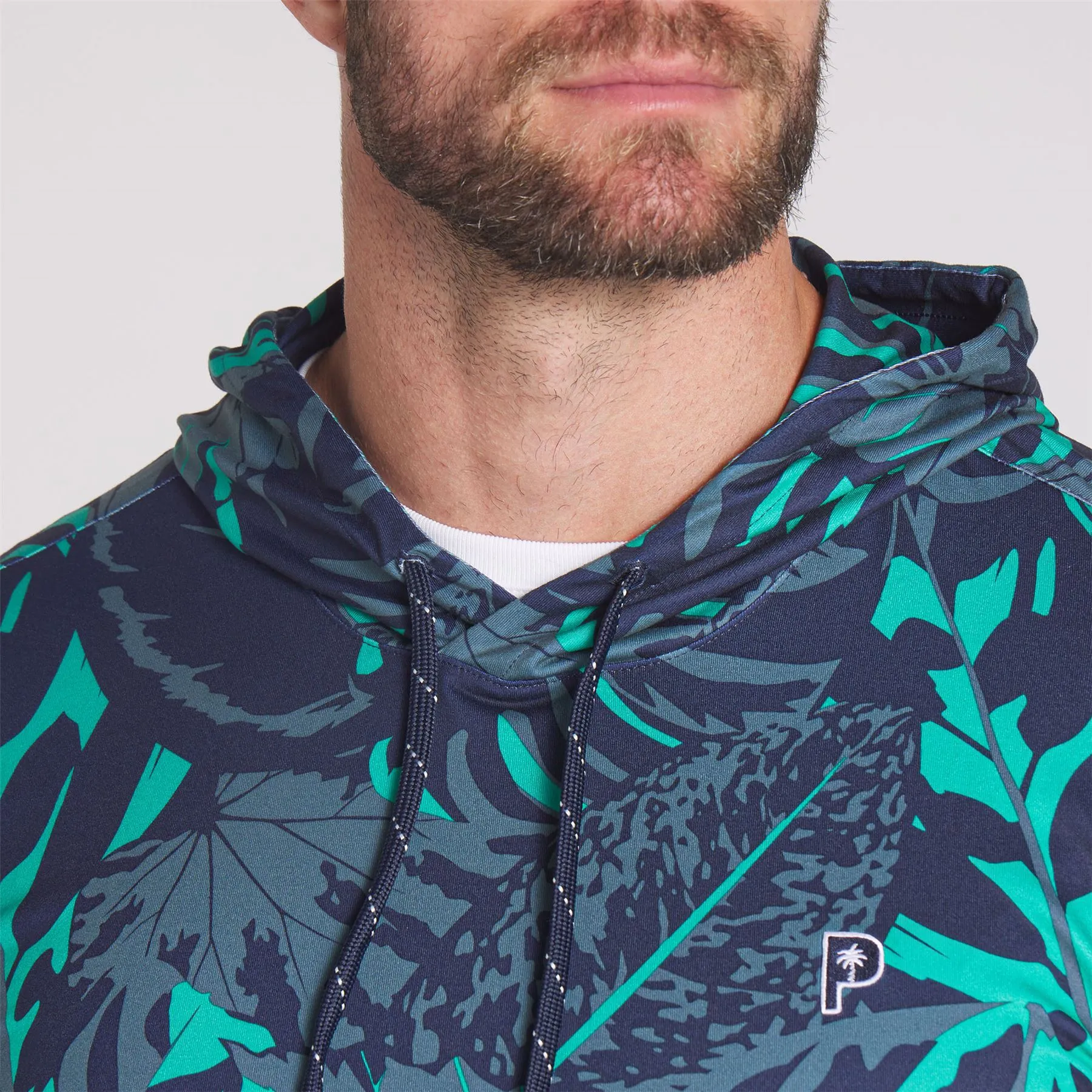 x PTC Palm Glitch Hoodie Deep Navy/Sparkling Green - AW24