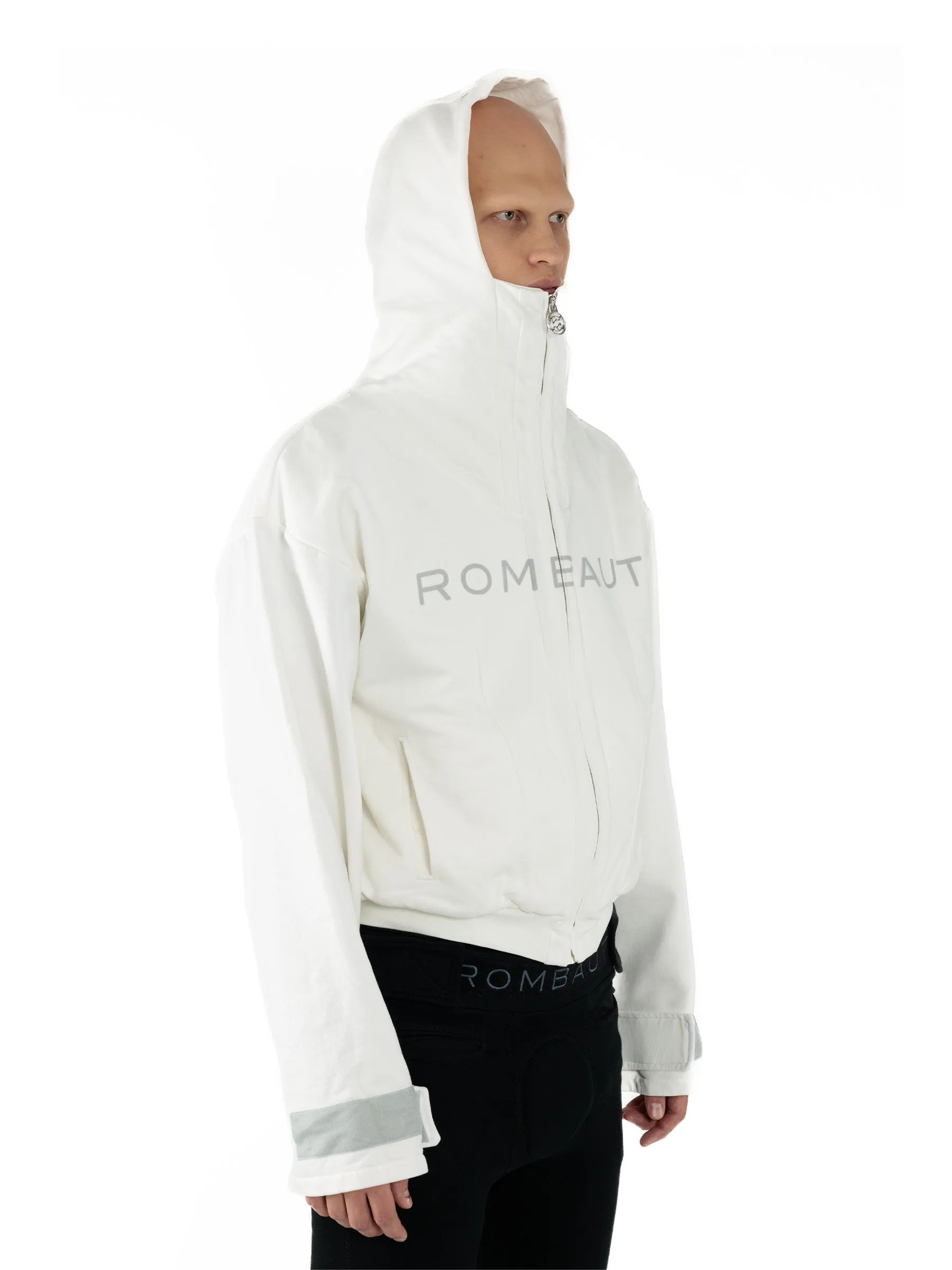 ZIPPER HOODIE WHITE