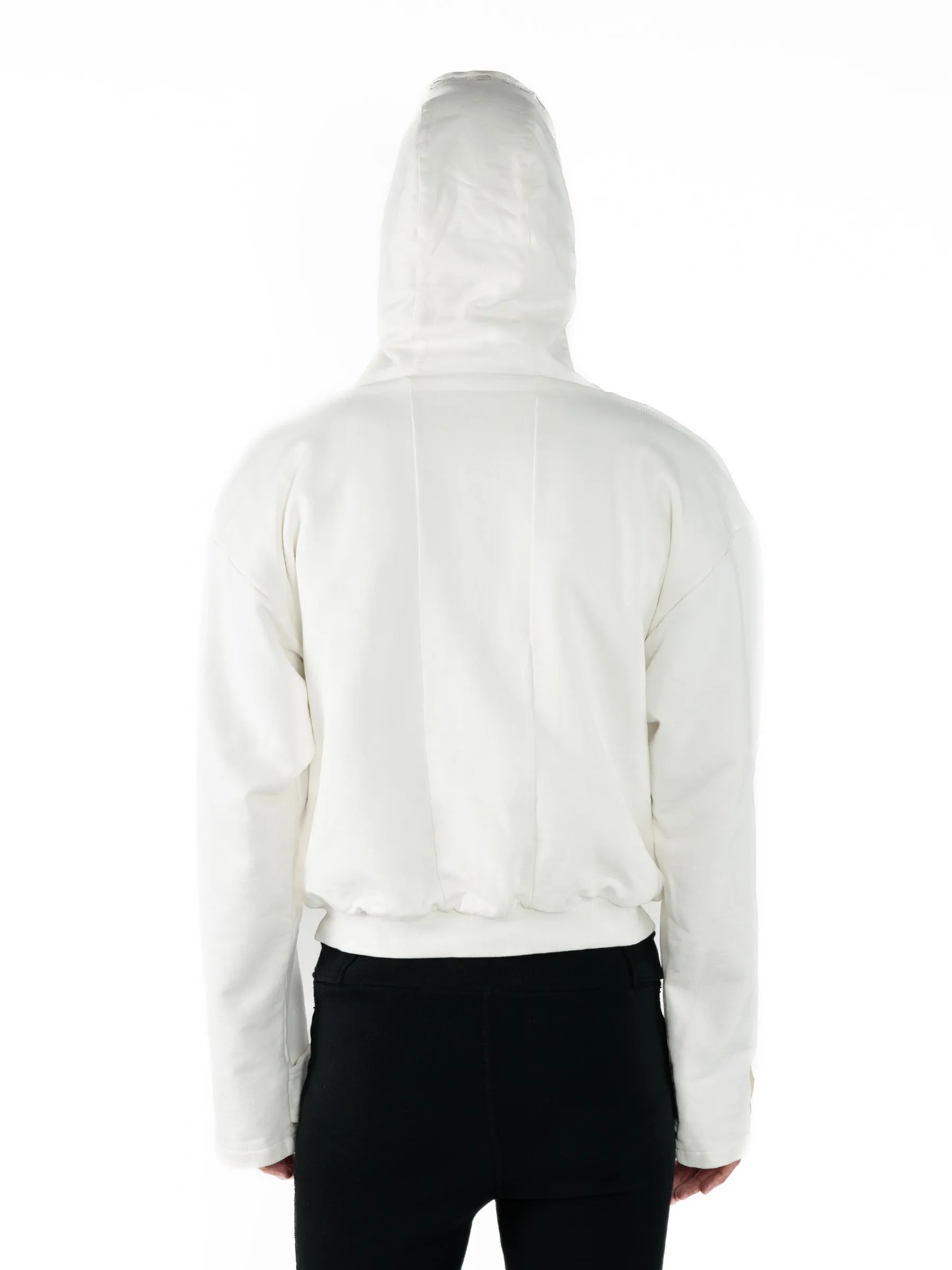 ZIPPER HOODIE WHITE